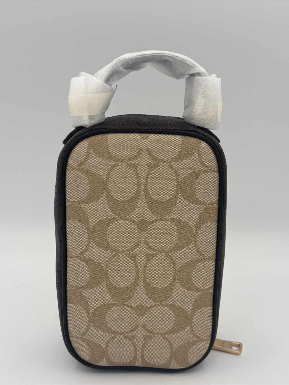 Coach Eva Signature Coated Canvas Phone Crossbody - Khaki and Brown - Picture 2 of 15